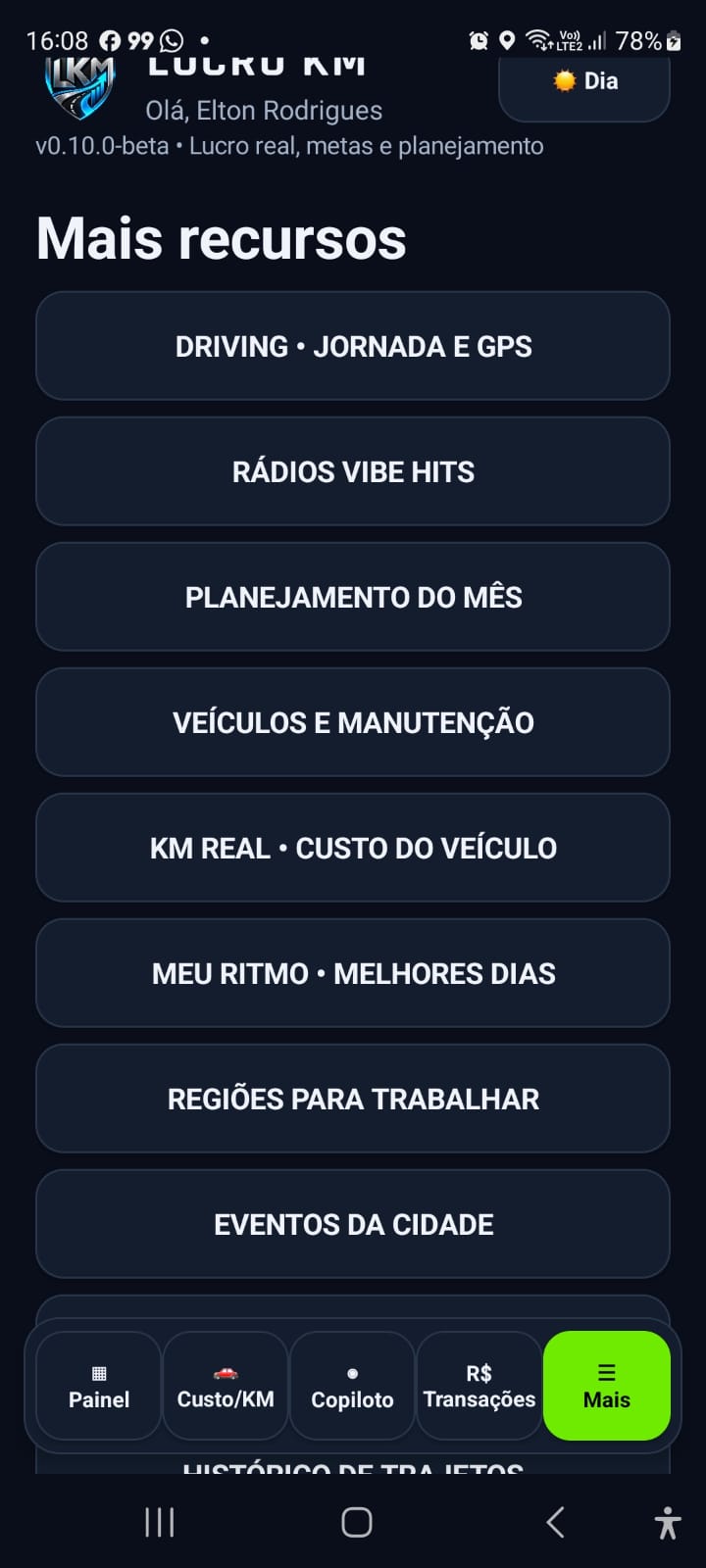 Mais recursos LucroKM